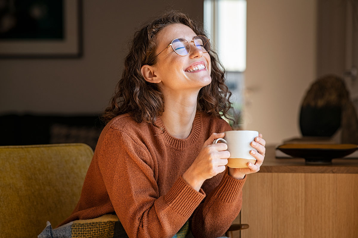 Women enjoying a cup of coffee